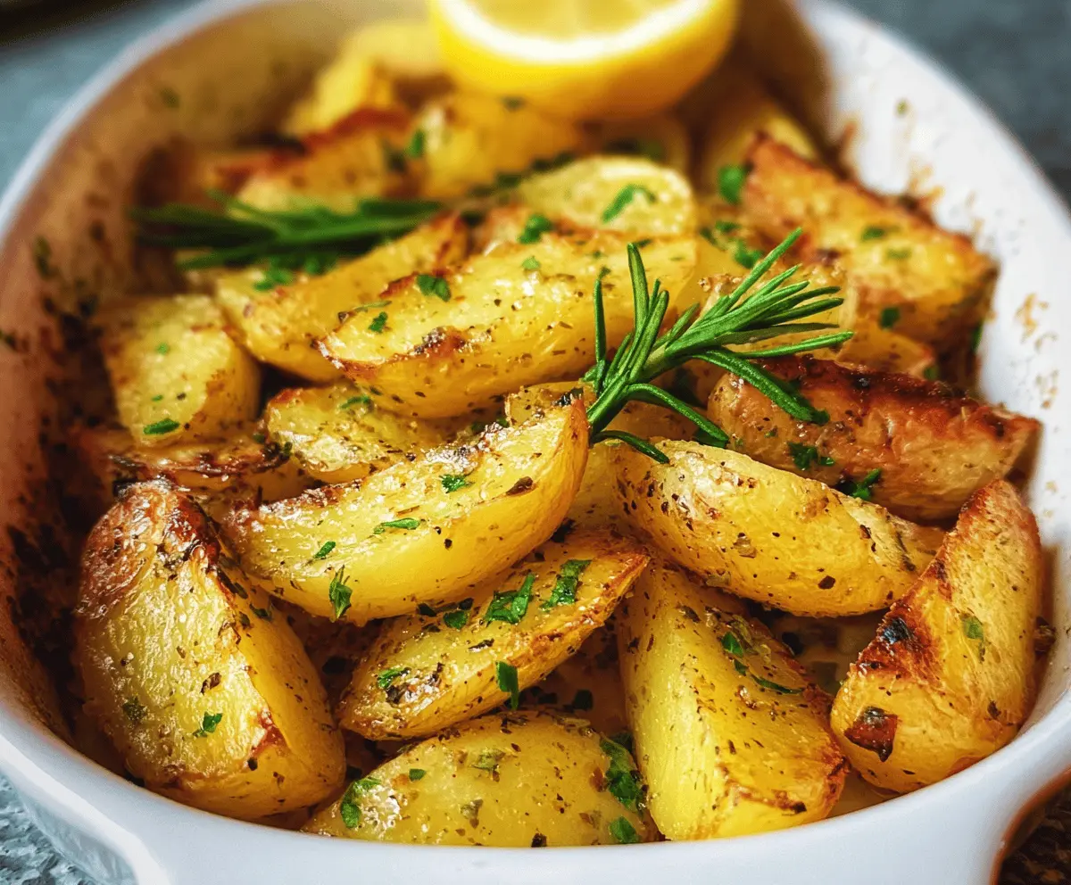 Easy Crispy Greek Lemon Potatoes Recipe