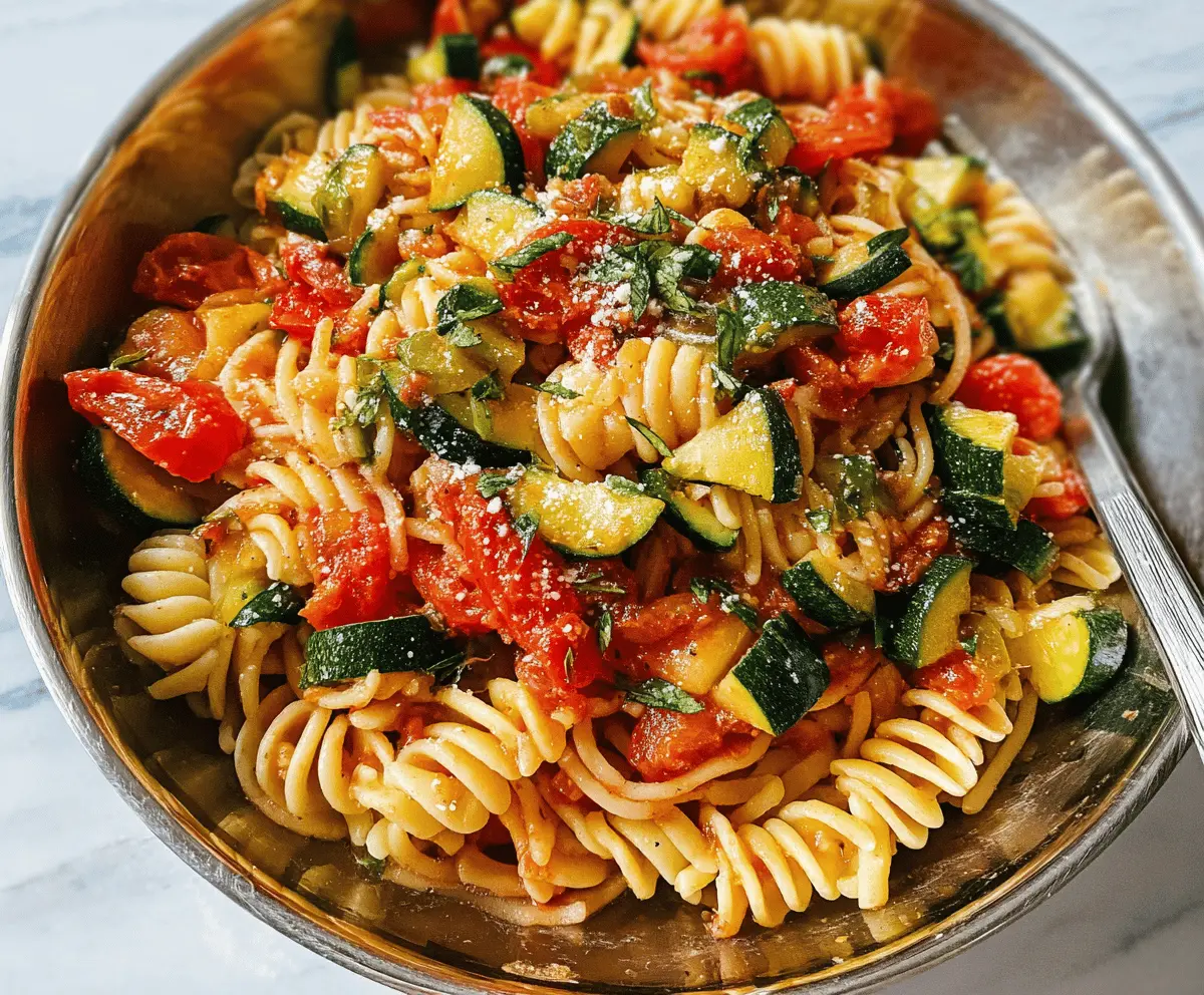 Easy Tomato Zucchini Pasta Recipe