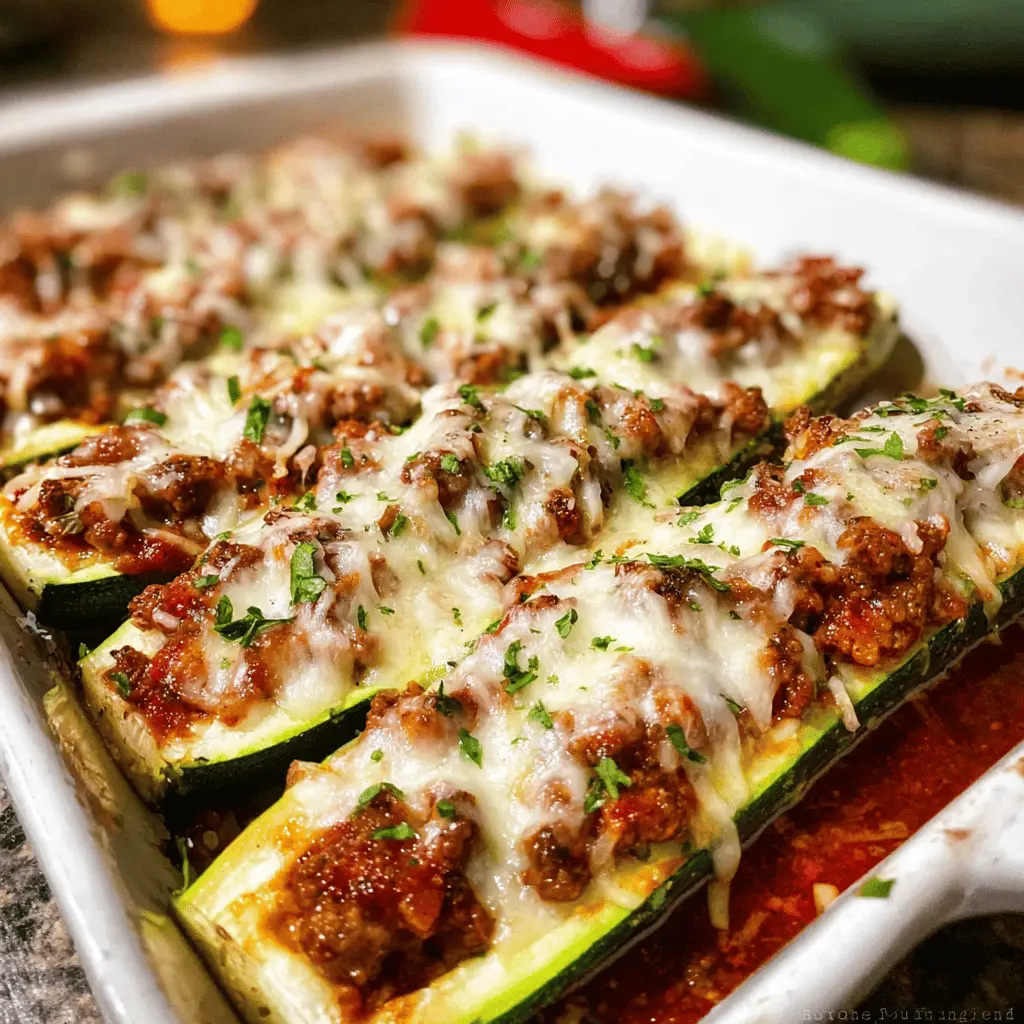 Easy Ground Beef Zucchini Boats Recipe