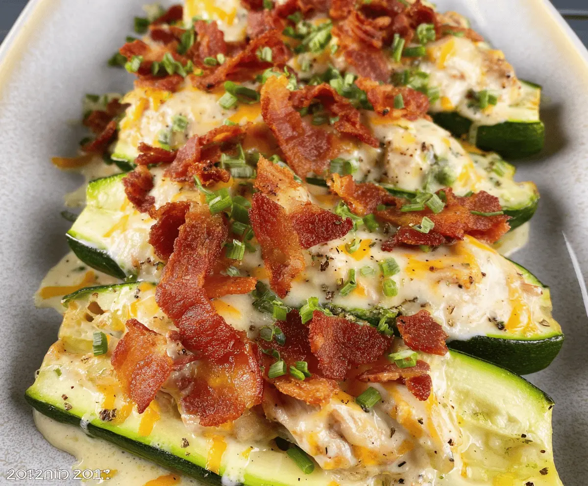 Easy Chicken Bacon Ranch Zucchini Bake