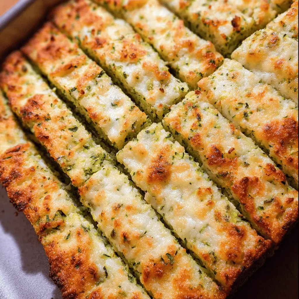 Easy Cheesy Zucchini Breadsticks Recipe