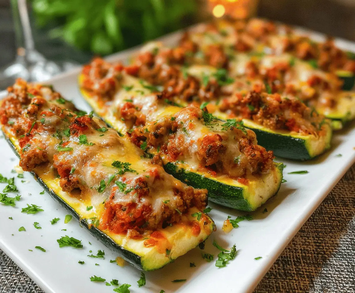 Easy Savory Stuffed Zucchini Boats Recipe