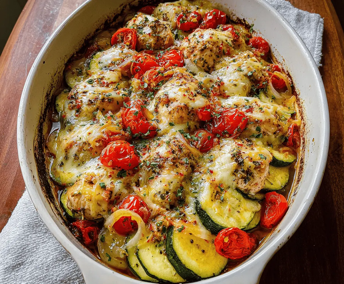 Easy Mediterranean Chicken Zucchini Bake Recipe