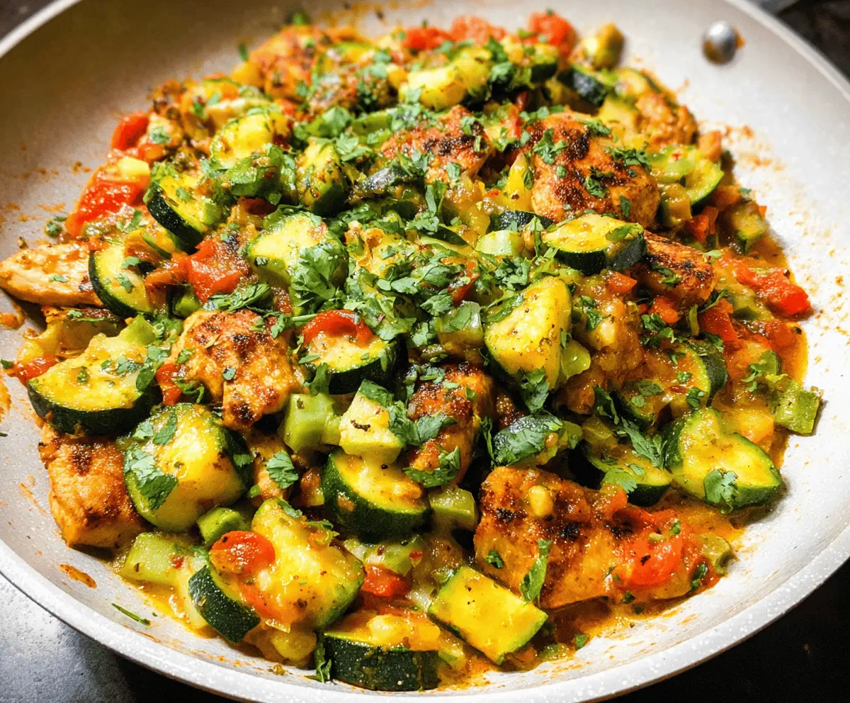 Easy Tex Mex Chicken and Zucchini Skillet