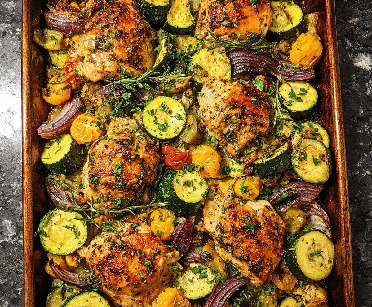 Easy Sheet Pan Mediterranean Chicken with Zucchini