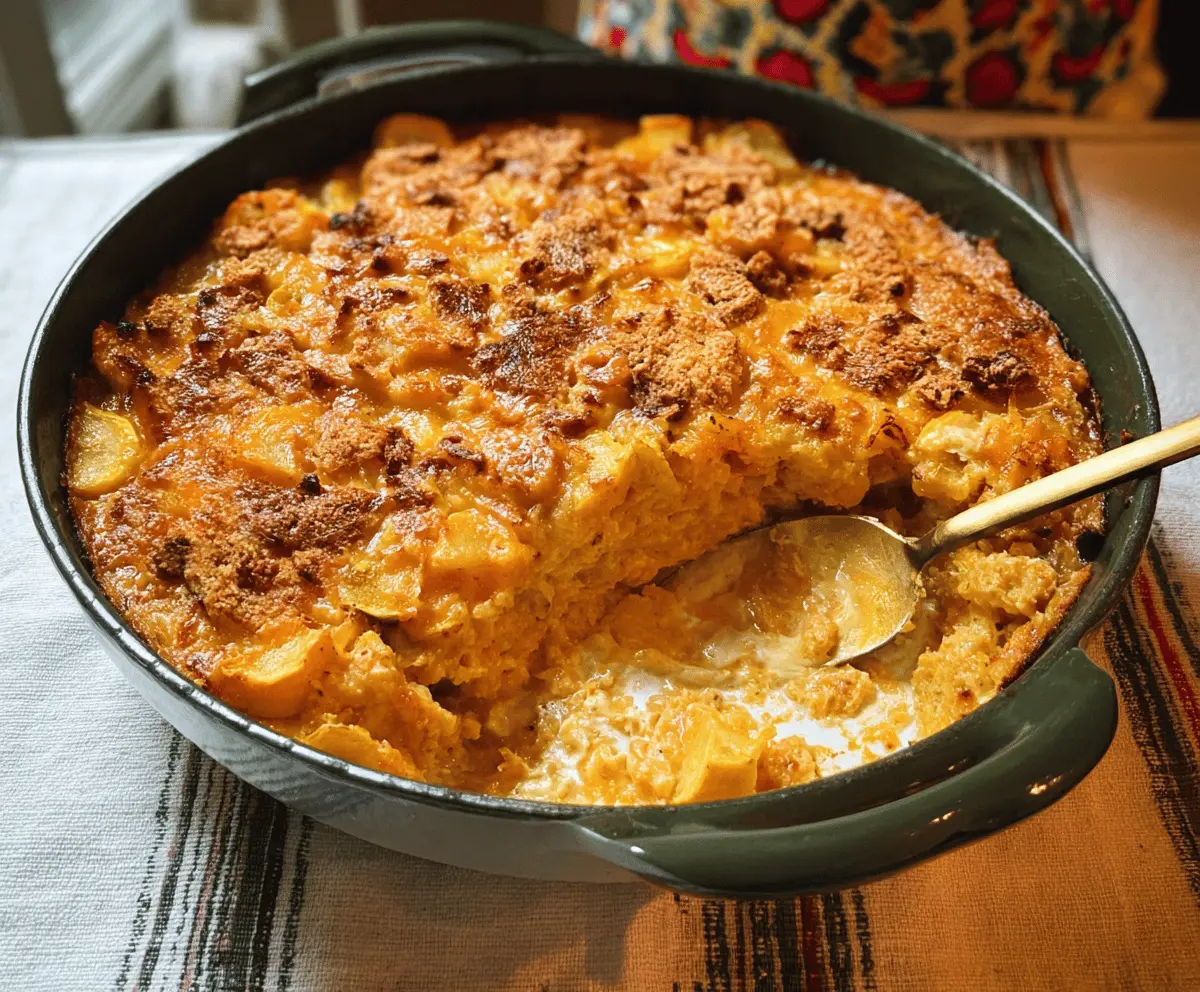 Easy Cozy Southern Squash Casserole with Cheese