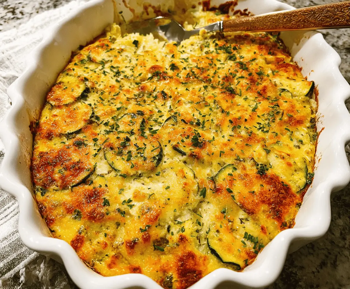 Cheesy Zucchini Squash Casserole Recipe