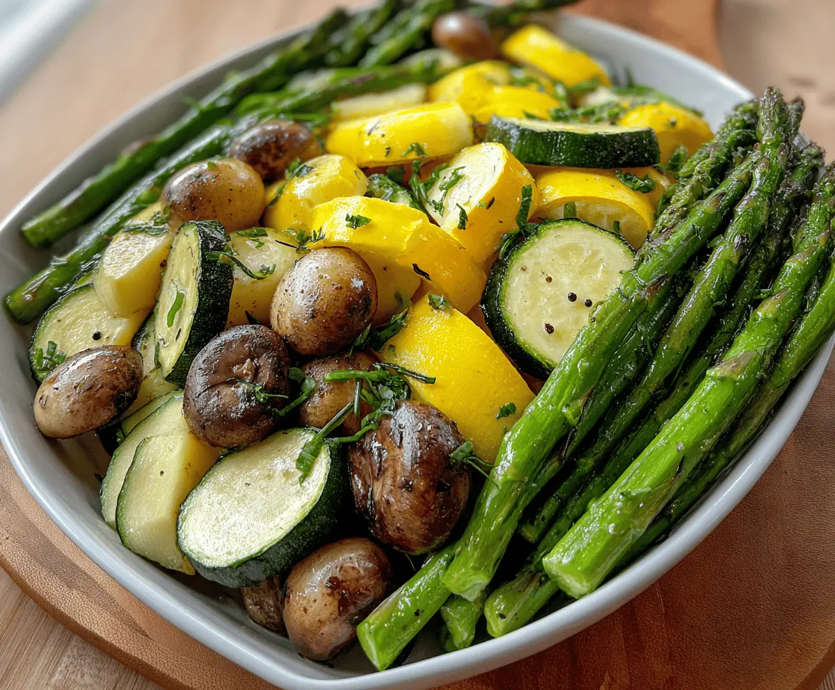 Easy Flavorful Asparagus with Zucchini and Squash