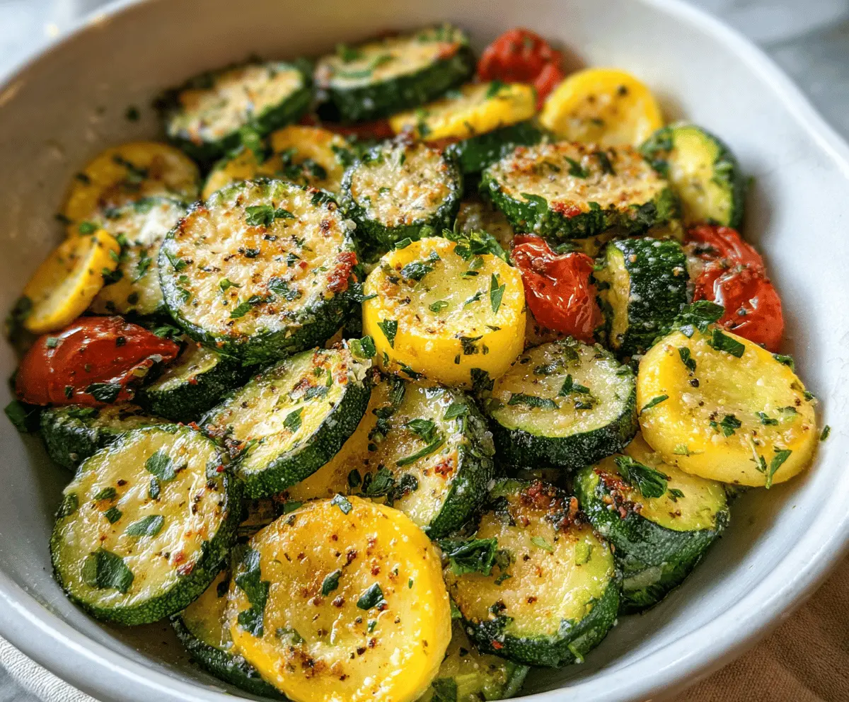 Easy Garlic Parmesan Zucchini and Squash Medley
