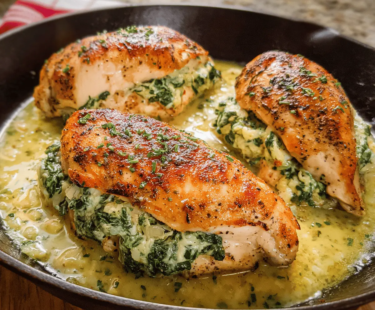 Easy Spinach Stuffed Chicken Breasts Recipe