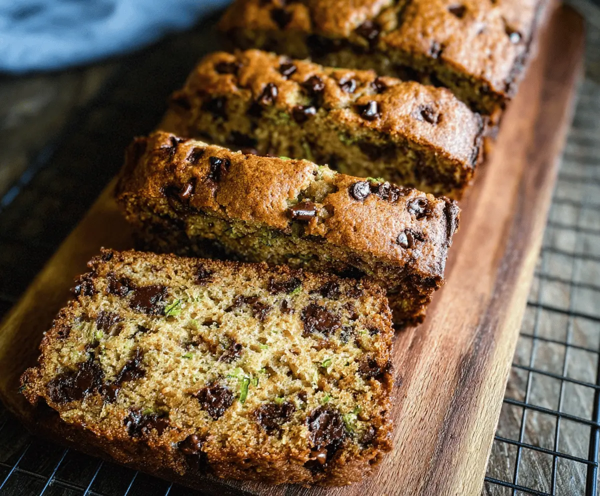 Moist Chocolate Chip Zucchini Bread Recipe