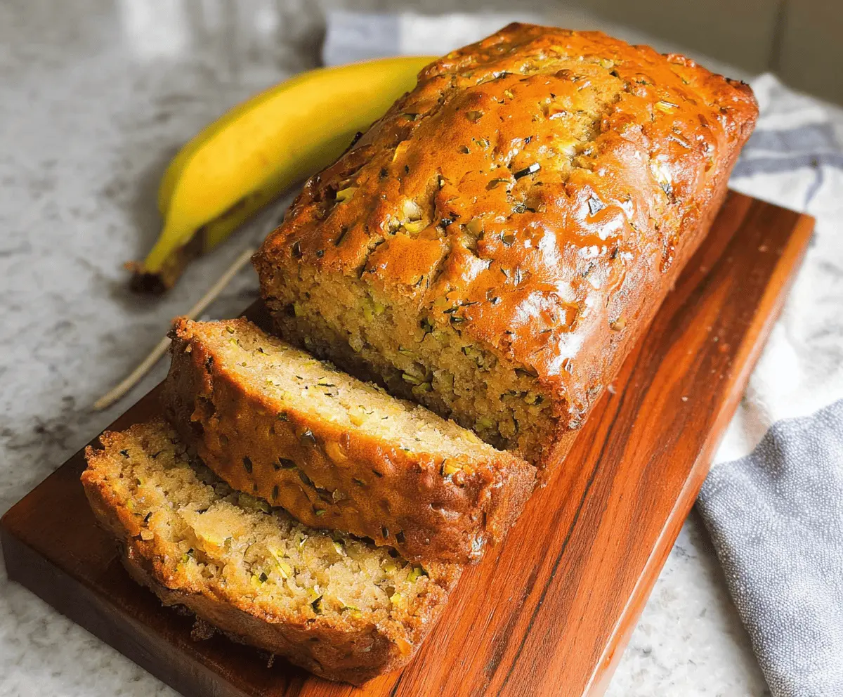 Moist Zucchini Banana Bread Recipe