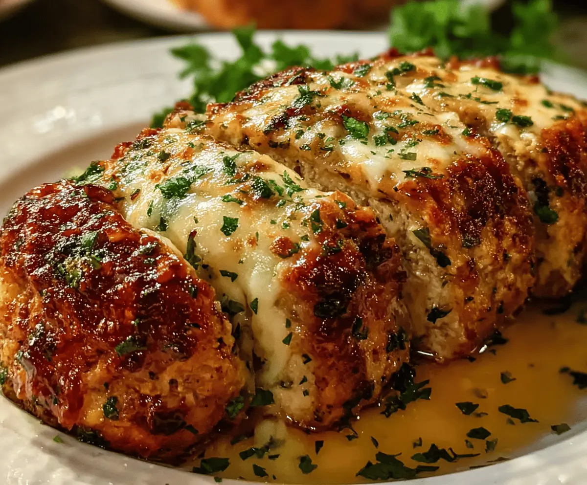 Creamy Garlic Parmesan Chicken Meatloaf Recipe