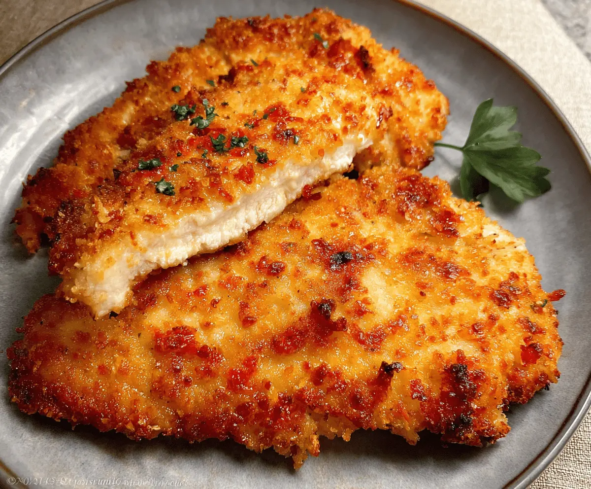 Crispy Air Fryer Parmesan Chicken With Mayo