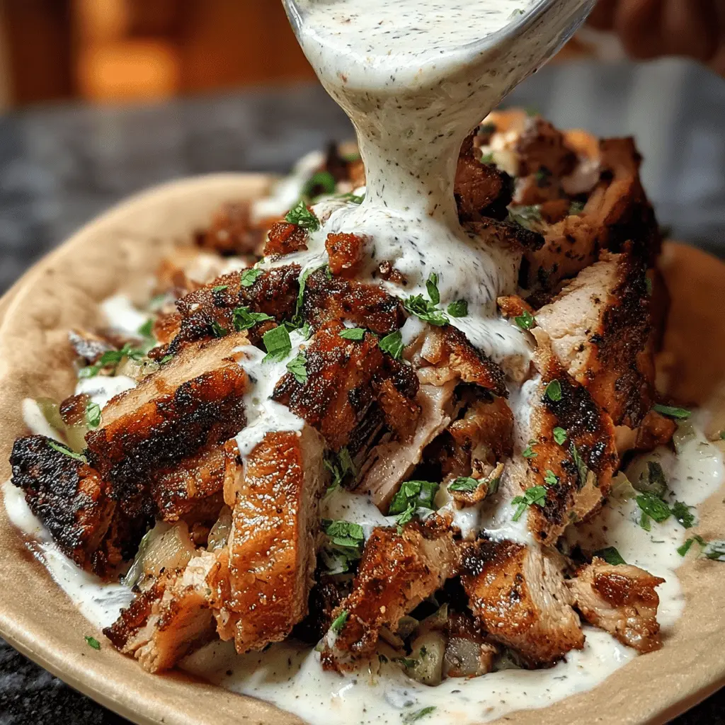 Easy Chicken Shawarma with Creamy Garlic Sauce