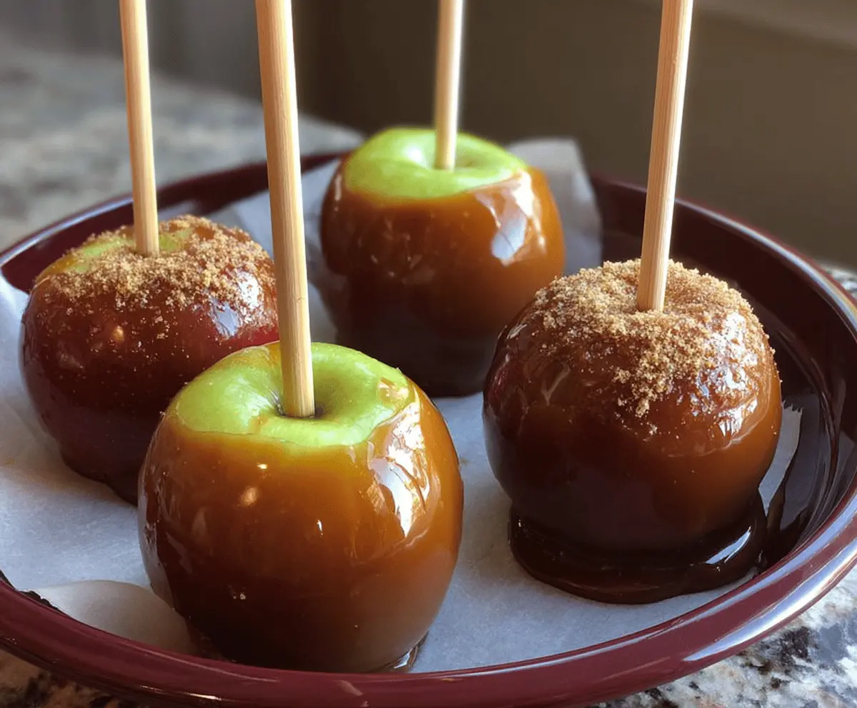 Delicious homemade gluten-free caramel apples drizzled with rich caramel and topped with nuts and chocolate for a sweet fall treat.