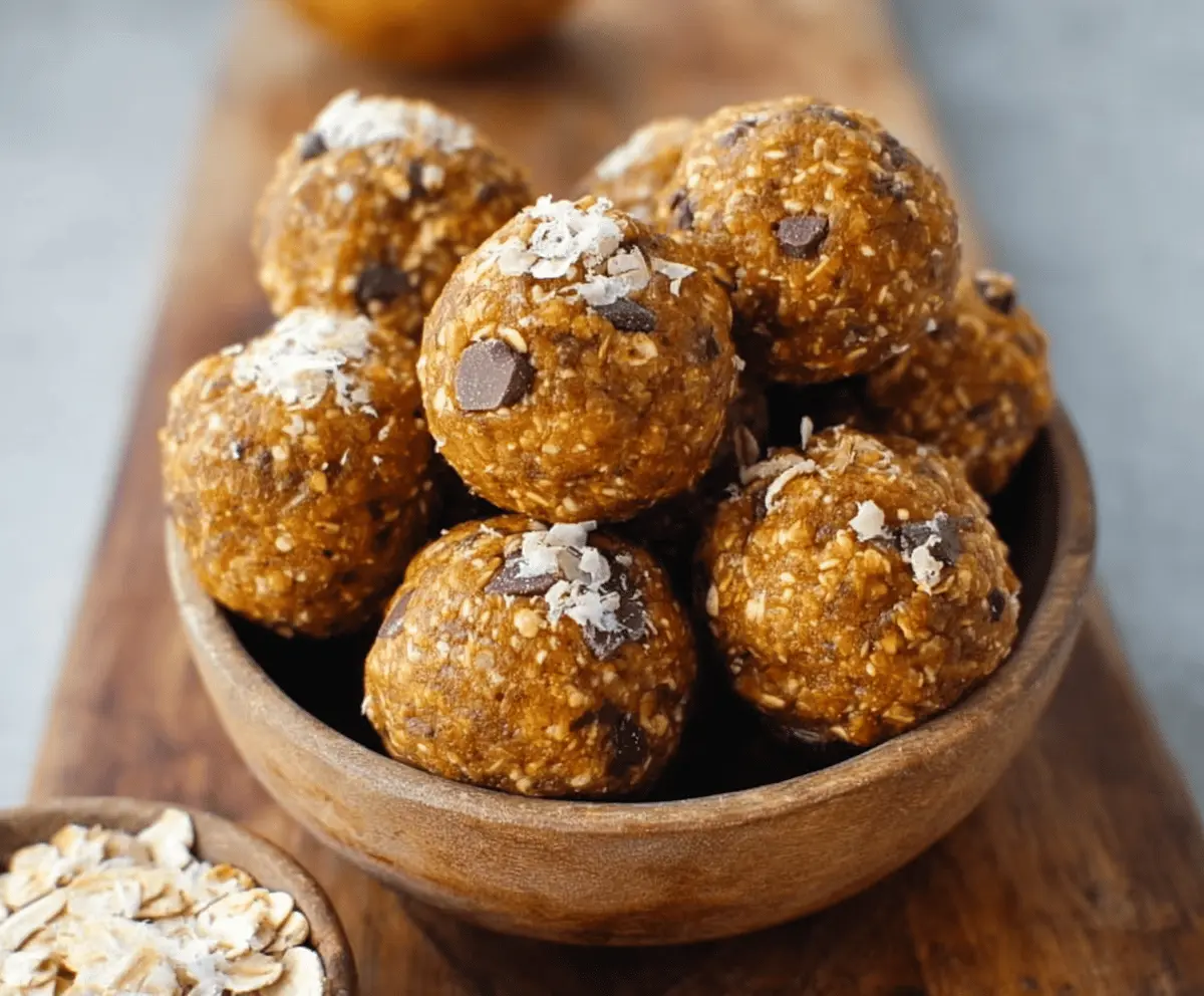 Healthy Paleo Pumpkin Protein Balls made with natural ingredients, perfect for a nutritious snack or energy bites.